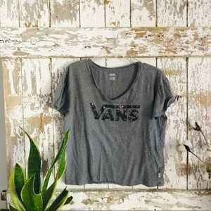 VANS relaxed fit t shirt heather gray crop